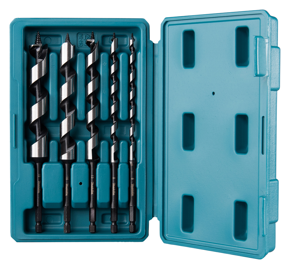Makita vedavate puidupuuride komplekt 5tk 6,8,13,16,19mm 1/4" hex
