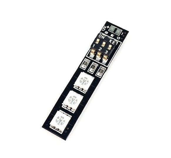 LED RGB käpatuli DIP lüliti 10-13V 47x10mm