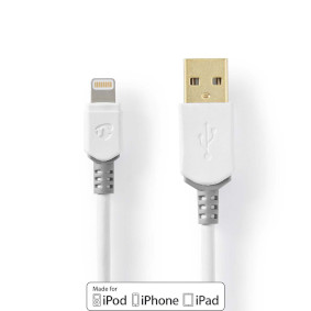 Lightning kaabel, USB 2.0, Apple Lightning 8-Pin, USB-A isane, 480 Mbps