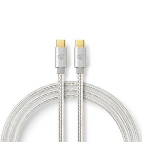 USB Cable, USB 3.2 Gen 2, USB-C™ Male, USB-C™ Male, 100 W