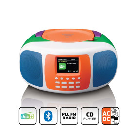 Portable DAB+/FM Radio with Bluetooth®, CD Player, and large LCD colour display