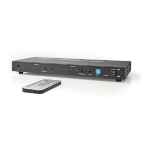 Матричный коммутатор HDMI™, 4 x 2 порта, 4x входа HDMI™, 2x 3.5 мм / 2x выхода HDMI™ / 2x TosLink, 4K@60Hz
