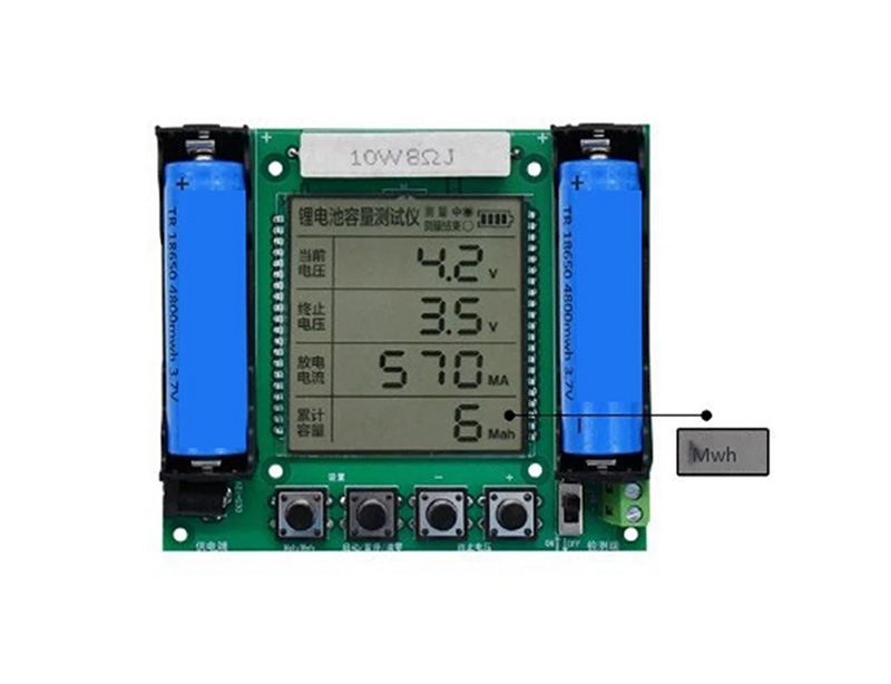 2-kanaliga 18650 Aku mahtuvuse mõõtja LCD ekraan XH-M239