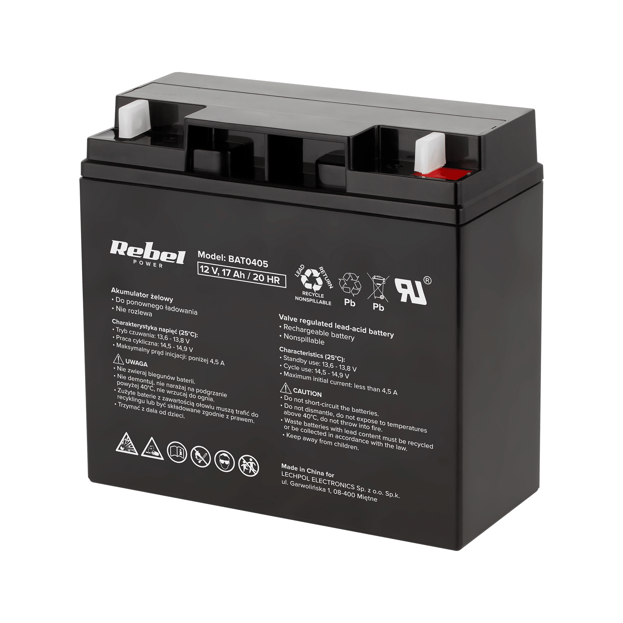 Rebel Gel Battery 12V 17Ah
