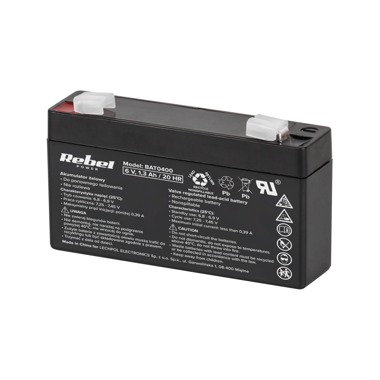 Rebel Gel Battery 6V 1.3Ah