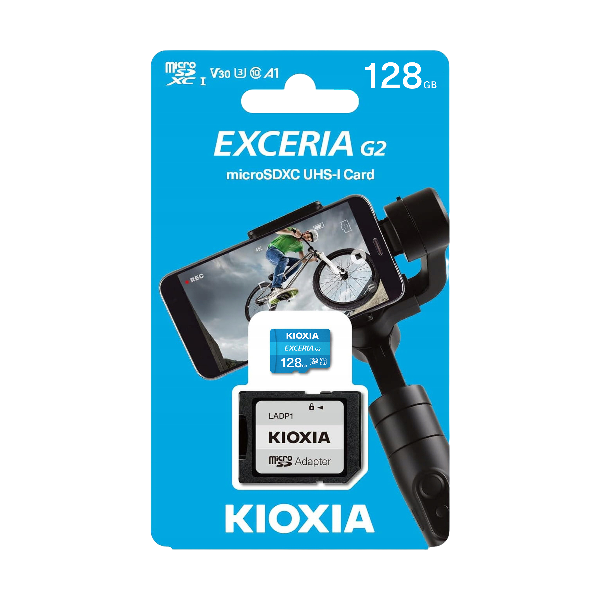 Карта памяти microSDXC 128 ГБ UHS-I U1 Kioxia с адаптером
