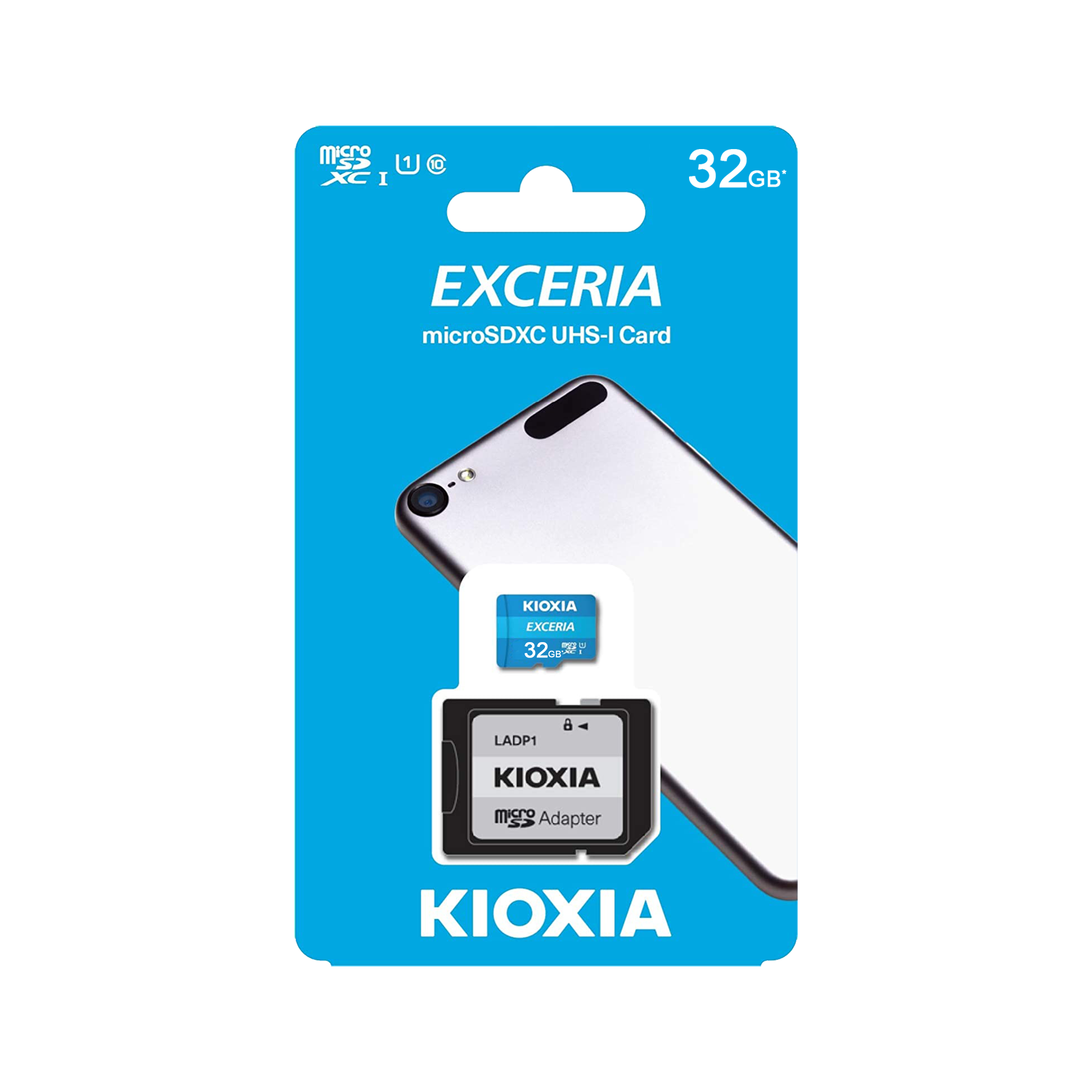 Карта памяти microSD объемом 32 ГБ UHS-I U1 Kioxia с адаптером