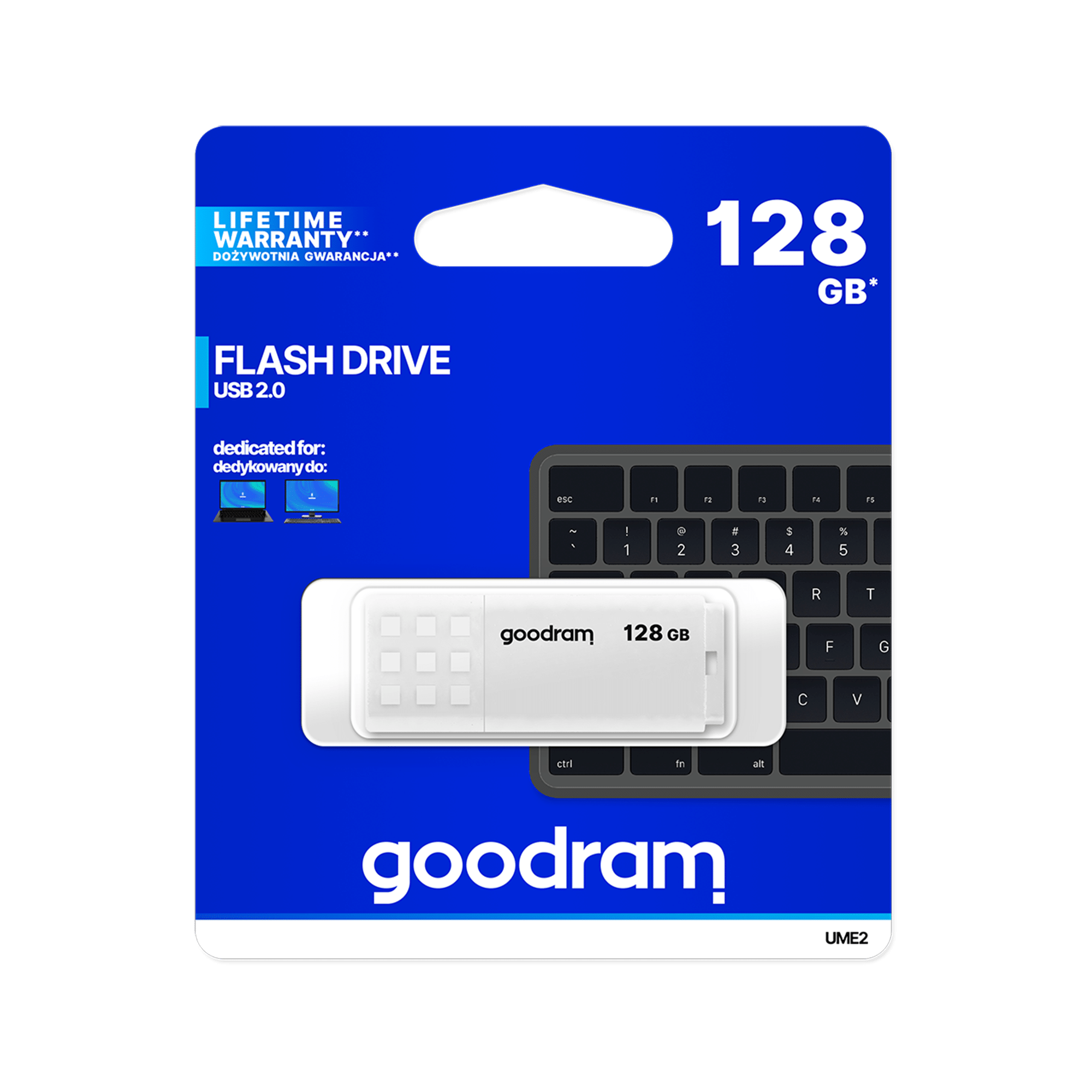 Goodram USB 2.0 128GB Белый Флеш-накопитель
