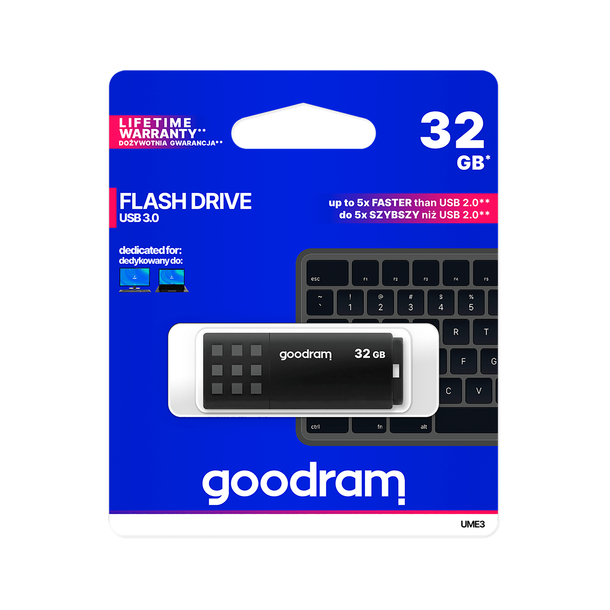 Флешка Goodram USB 3.2 32GB, черная