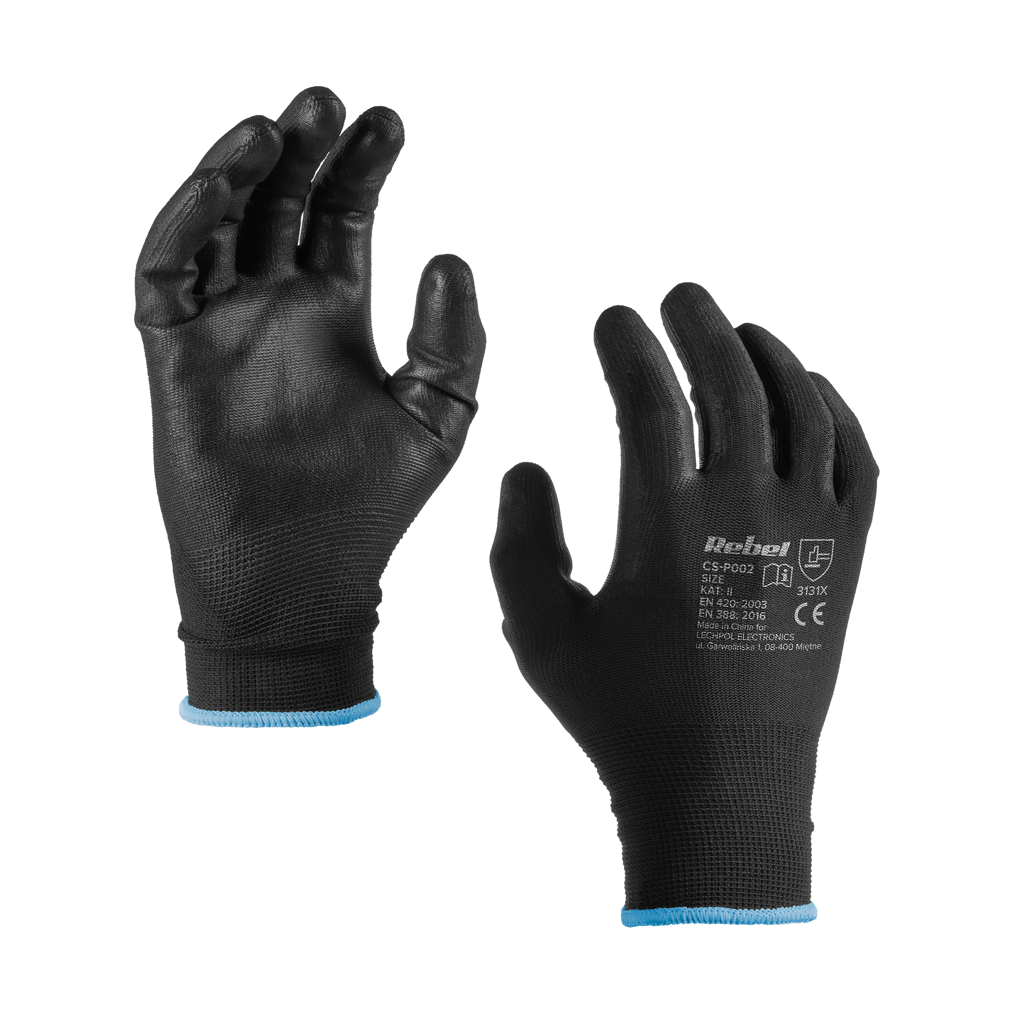 Polyurethane work gloves CS-P002 size 9 L (12 pairs)