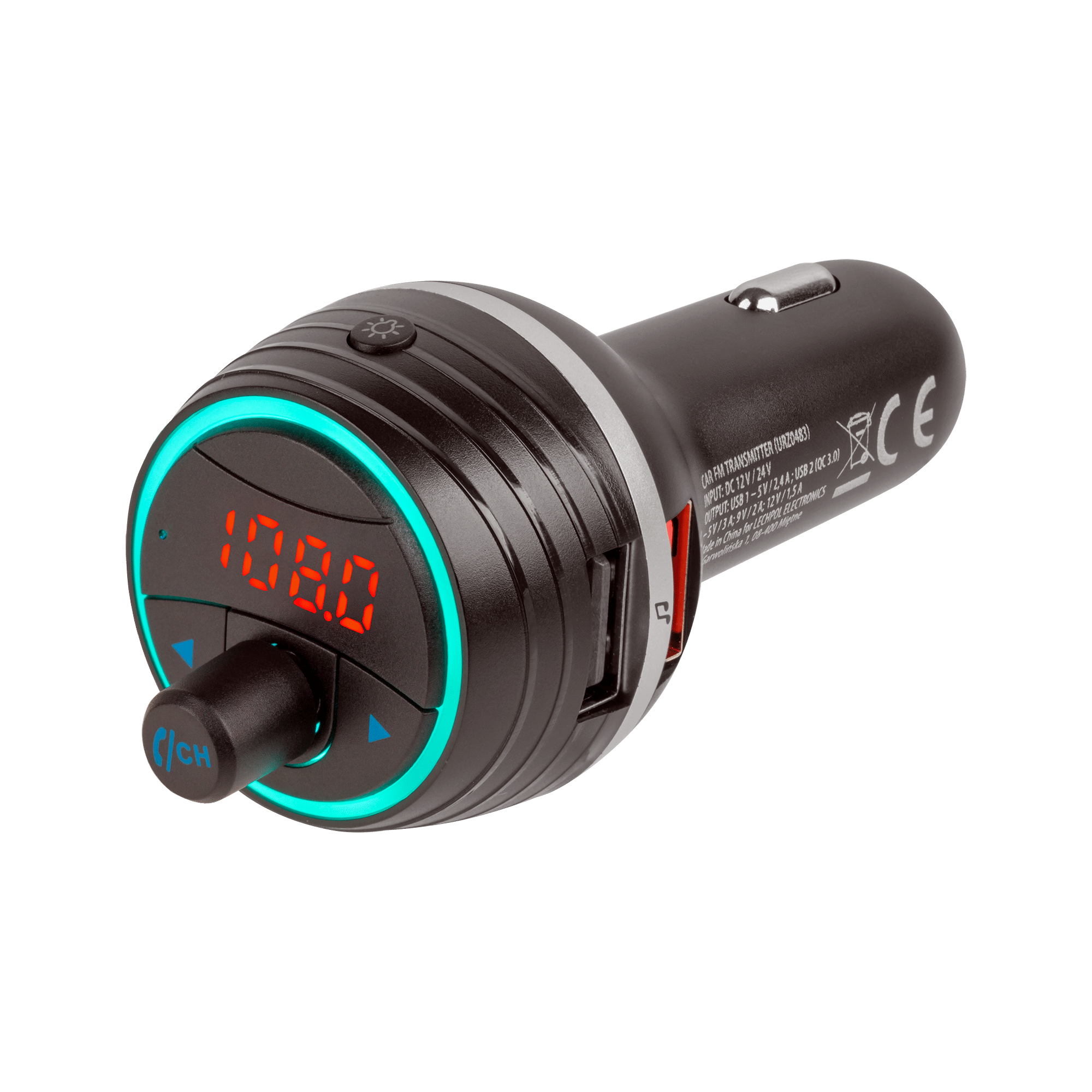 FM-трансмиттер для автомобиля с функцией Bluetooth и двумя USB-портами