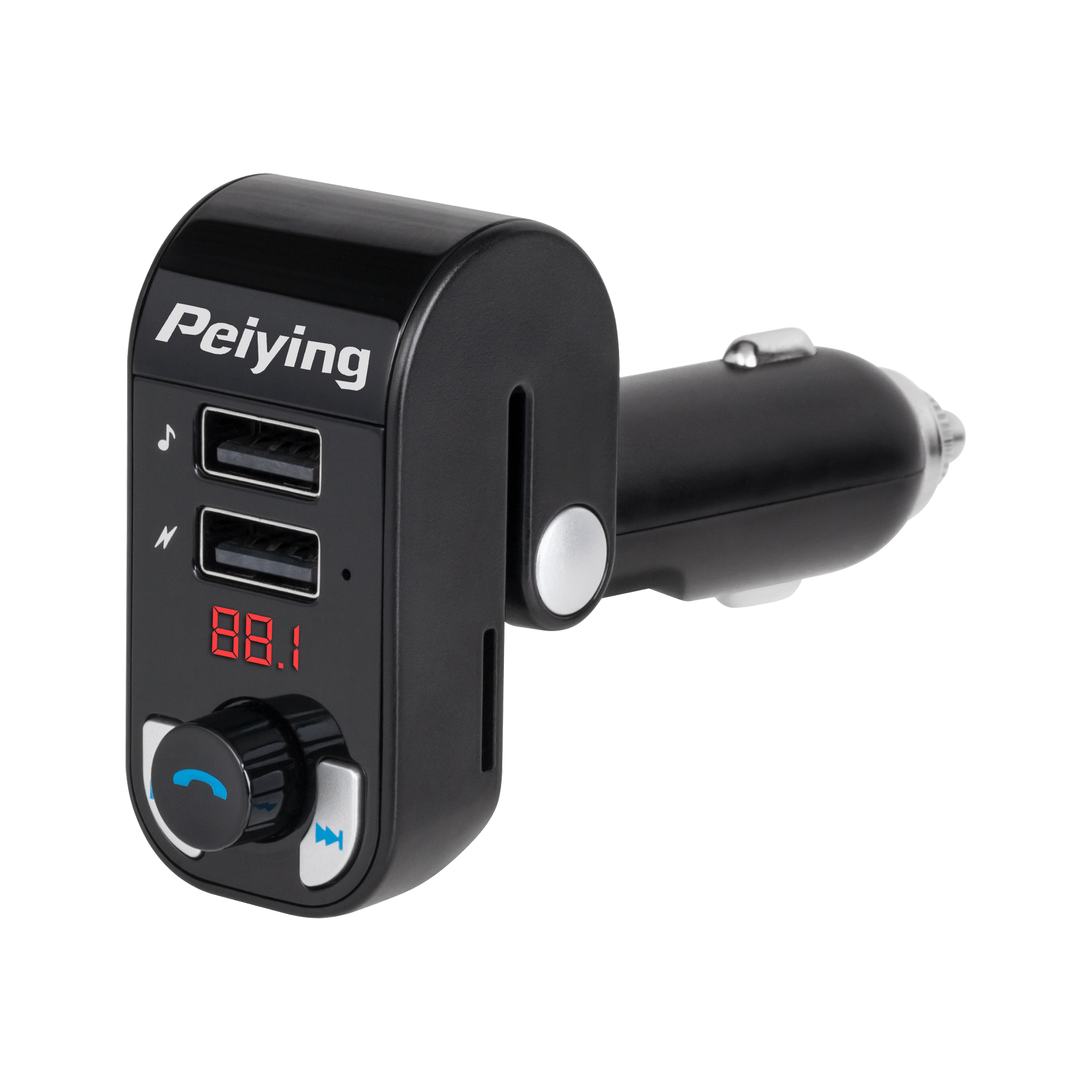 Автомобильный FM-трансмиттер с функцией Bluetooth (2 USB-порта)