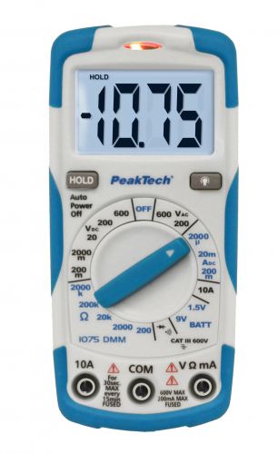 PeakTech Digital Multimeter, 250V, 2MOhm