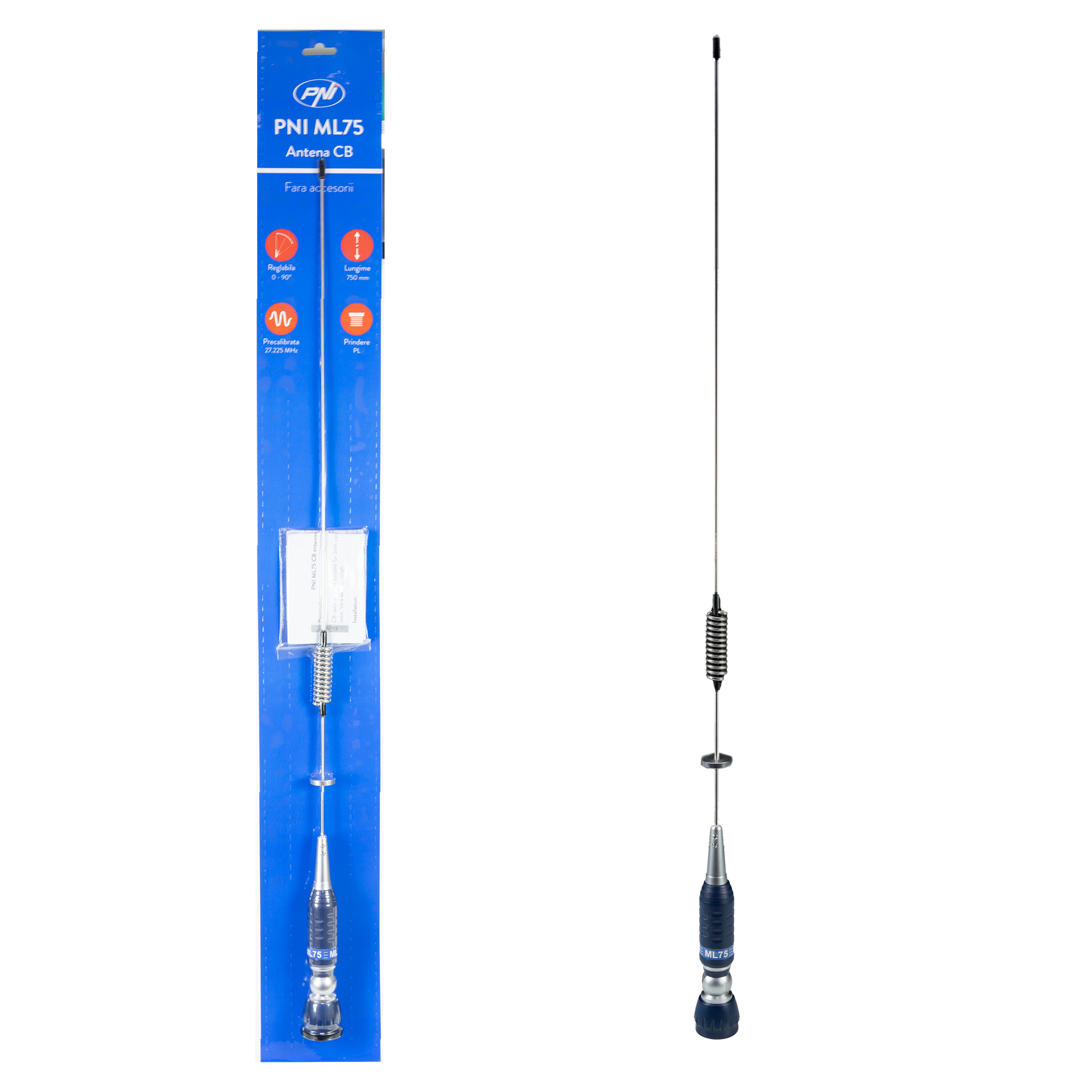Kast 20 tükki CB antenne PNI ML75, pikkus 75cm, 26-28MHz, 300W, kokkupandav, ilma lisatarvikuteta