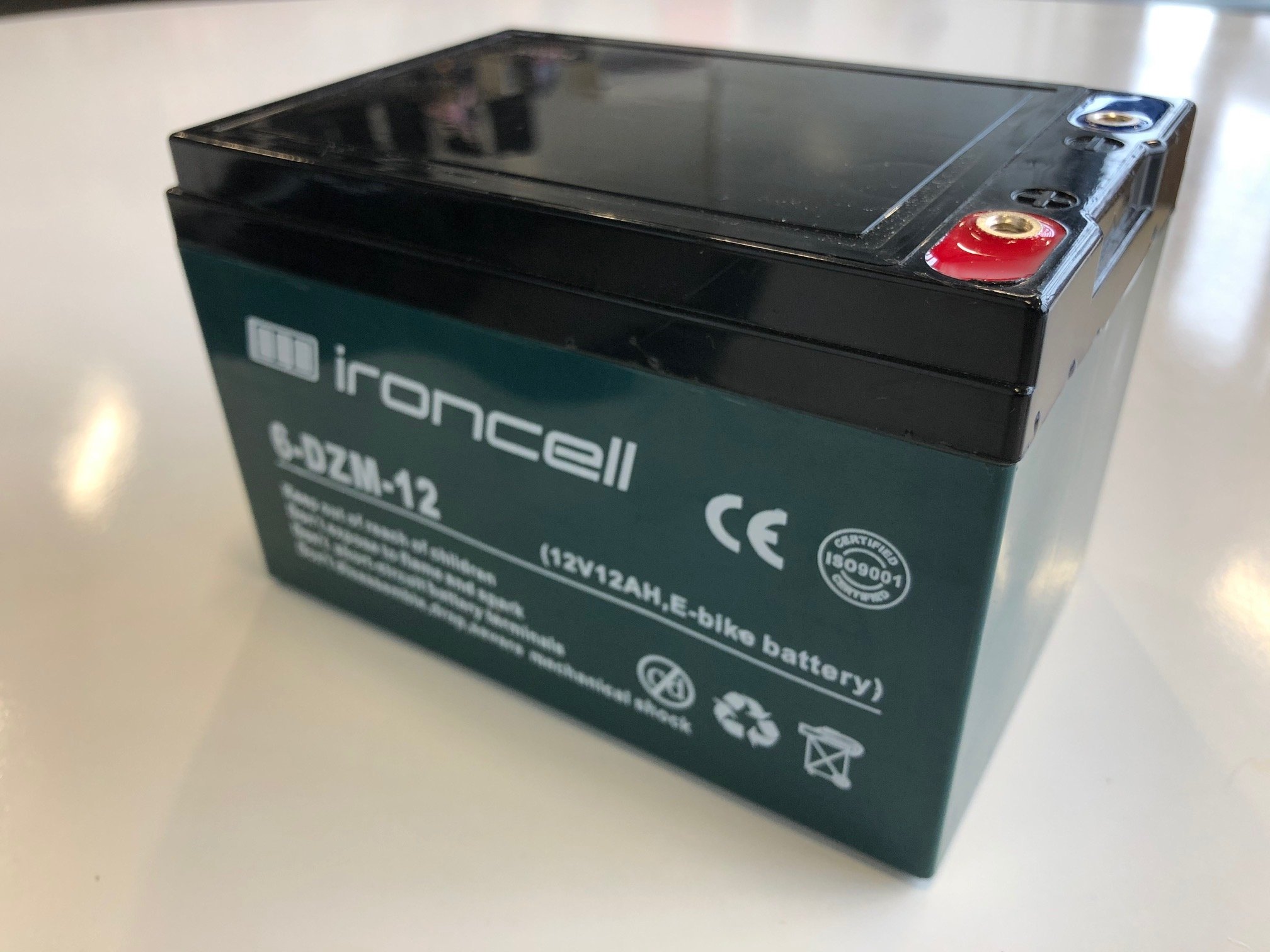 Ironcell 6-DZM-12 süvatühjenev pliiaku 12V 12Ah (e-bike) keermestatud ...