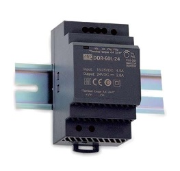 60W DC/DC-muundur 9-36V:24V 2.5A, DIN-liistule, MEAN WELL