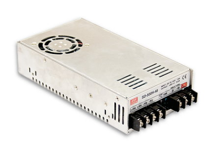 500W ühe väljundiga DC-DC muundur 72-144V: 24V 21A, suletud, MEAN WELL