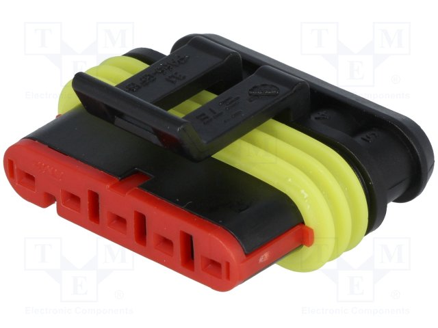 AMP Superseal 1.5 Veekindel kaablipesa korpus 5-kontakt IP67