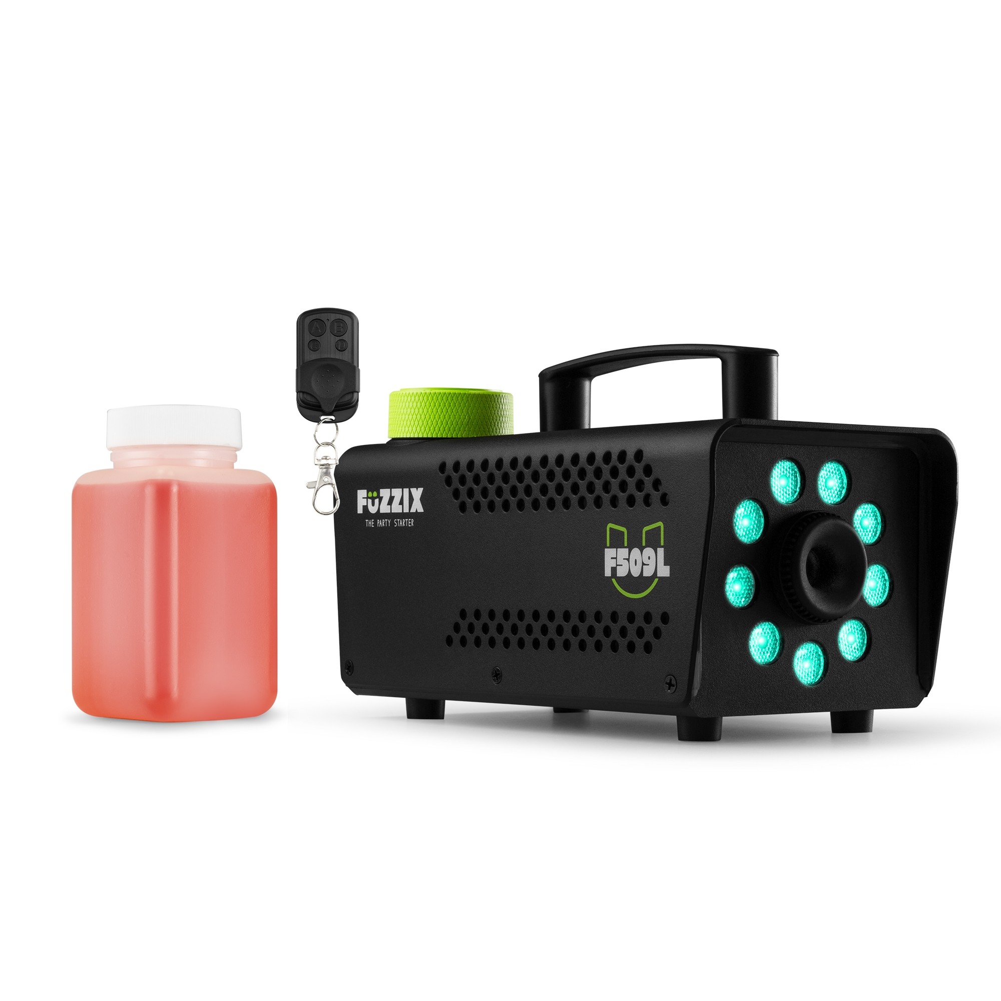 Дымогенератор F509L для вечеринок, 9 светодиодов RGB