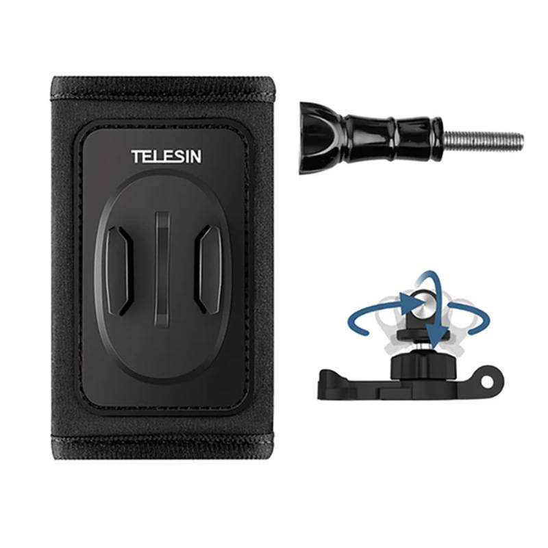 Telesin seljakoti rihma kinnitus 360° J-konksuga GoPro/Osmo Actionile (GP-BPM-005)