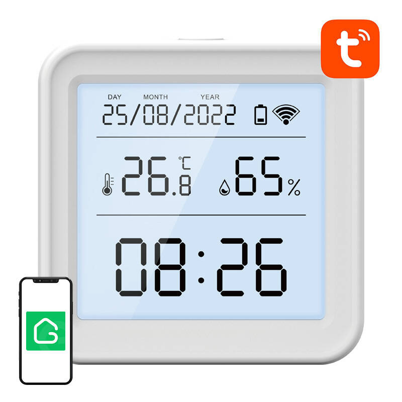 Умный датчик температуры и влажности WiFi Gosund S6 LCD Tuya