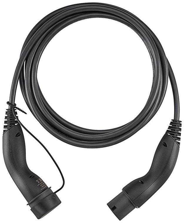 Type 2 Charging Cable, up to 22 kW, 7 m, black - Oomipood