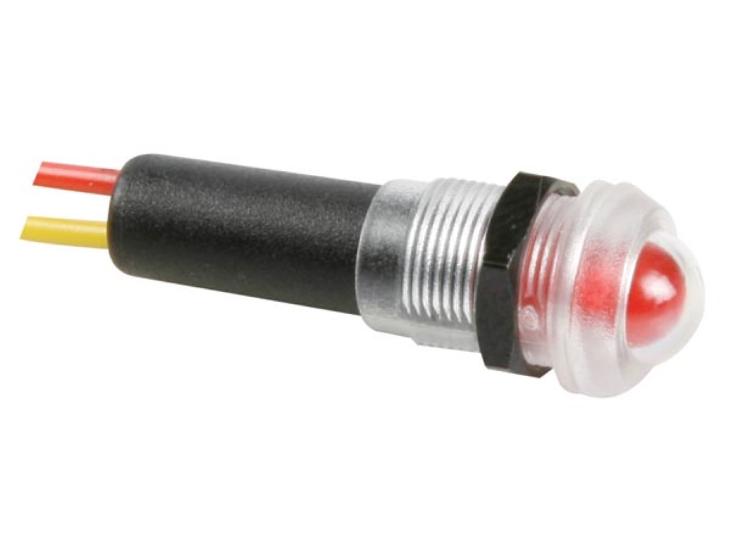 Красный водонепроницаемый LED-светильник, 12V - черный корпус