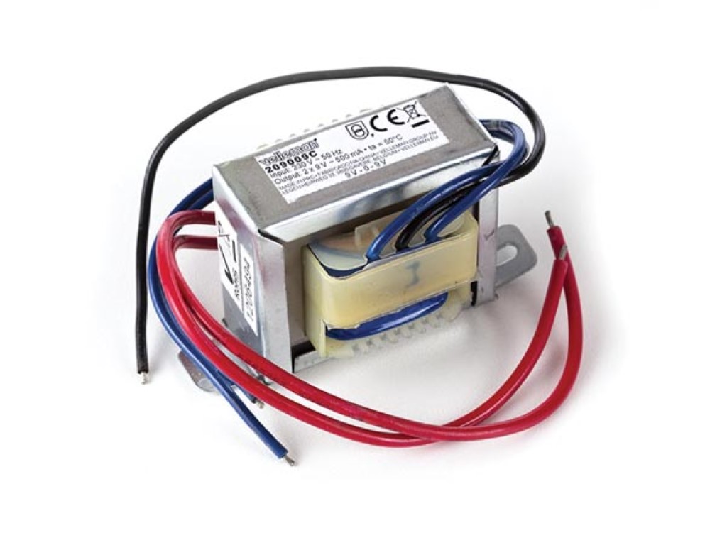 OPEN-FRAME TRANSFORMER 9VA 2 x 9V 500mA