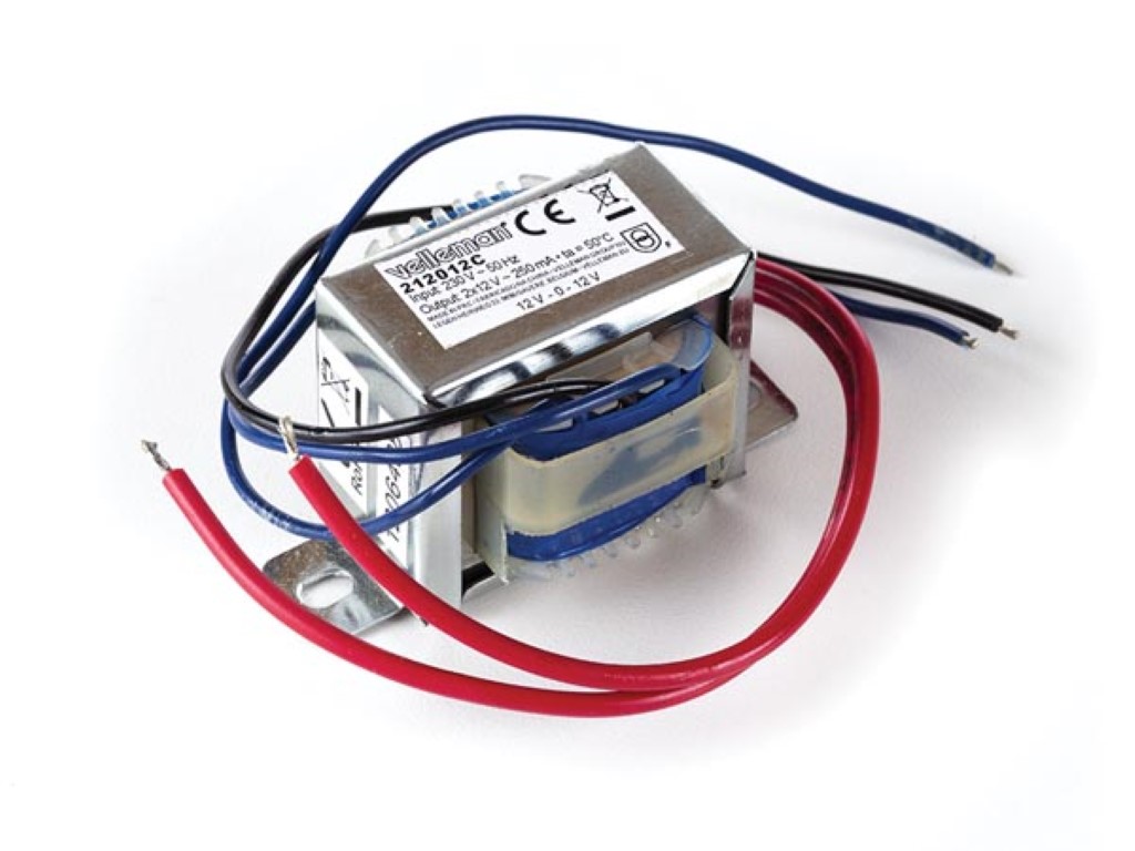 OPEN-FRAME TRANSFORMER 12VA 2 x 12V 500mA