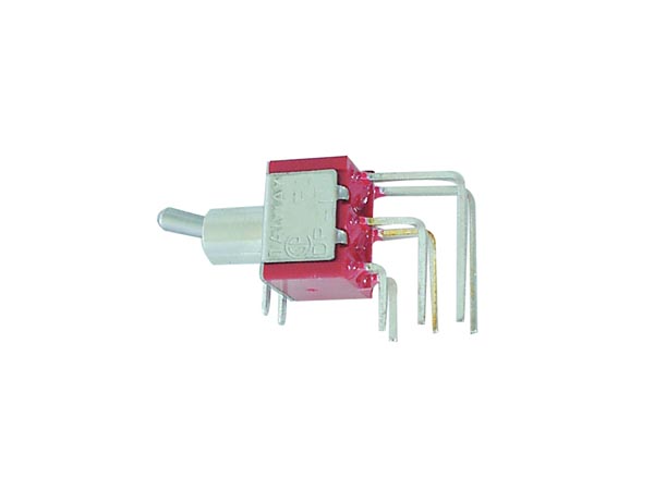 90° VERTICAL TOGGLE SWITCH DPDT ON-ON
