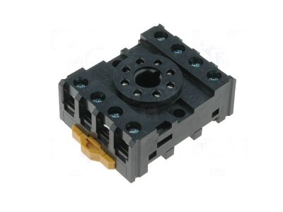 Relay Socket, PF083A-E, 300VAC, 10A, 8pins, DIN Rail
