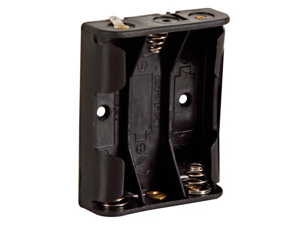 BATTERY HOLDER FOR 3 x AA-CELL (WITH SOLDER TAGS)