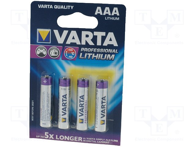 AAA lithium battery ( 4 pcs.//bl )