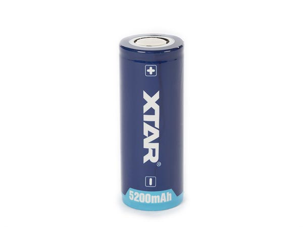 XTAR LITHIUM-ION 3.6 V - 5000 mAh - 26650 - RECHARGEABLE ROUND CELL