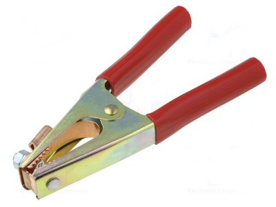 Crocodile clip; 500A; red ; Grip capacity: max.45mm