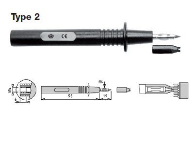 4mm testprobe, 36A, 1000V CAT III , red