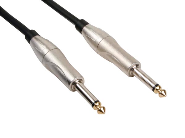 Professionaalne kitarrikaabel: 6.35mm pistik - 6.35mm pistik (5m)