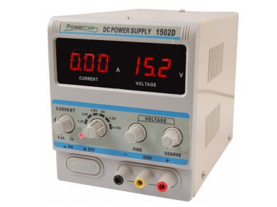 Laboratory power supply: 0-15VDC ( 0-2A )