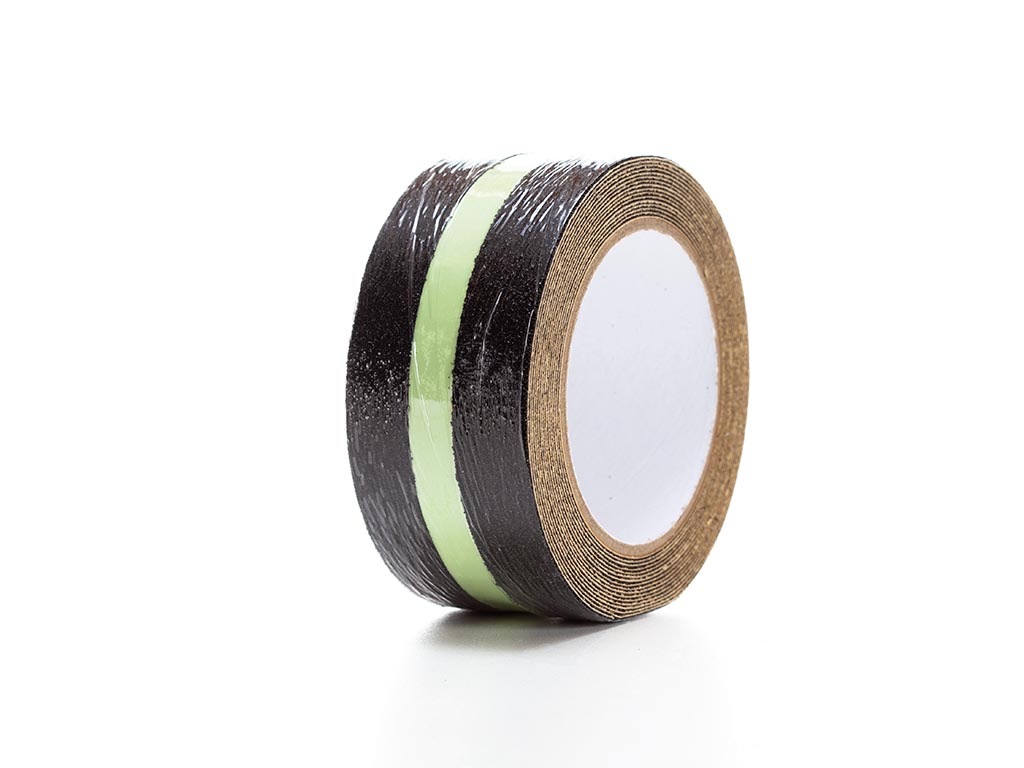Anti-slip glow in the dark tape 5cm x 5m - Black/Green