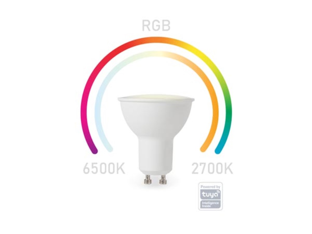 Smart WiFi bulb RGB - cool white and warm white - GU10