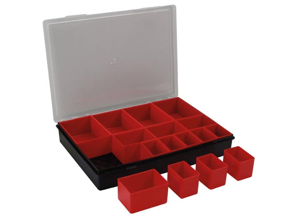 TAYG - komponentide karp - 330 x 247 x 54 mm - 16 teisaldatavat sektsiooni