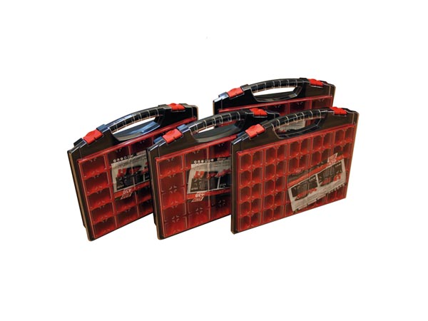 TAYG - komponentide karp - 430 x 370 x 55 mm - 25 teisaldatavat vaheseina