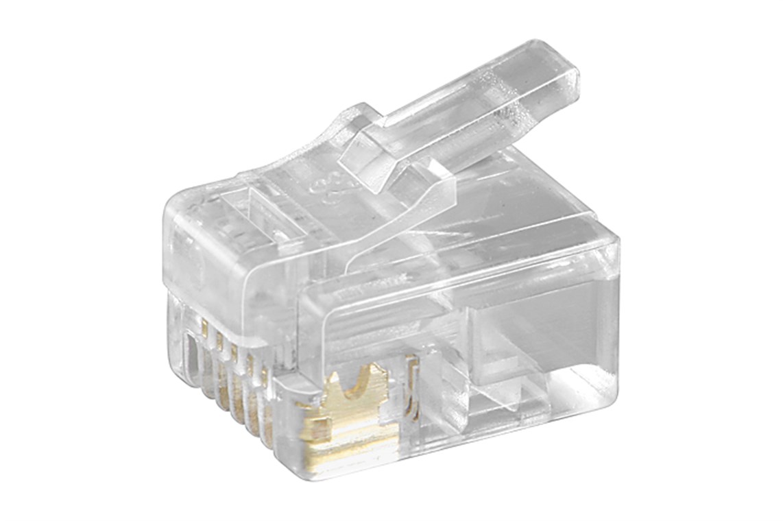 RJ12 Modular Plug for Flat Cables, 6-Pin