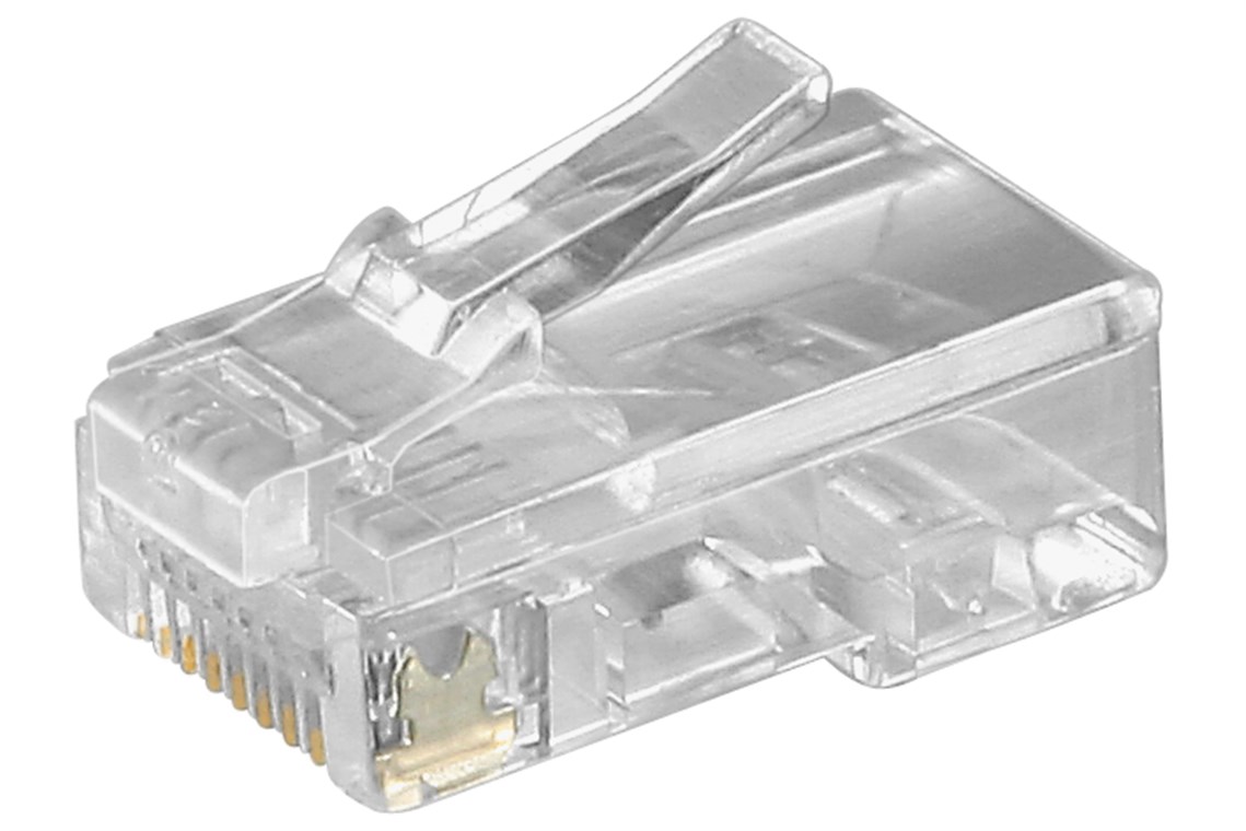 RJ45 Modular Plug for Flat Cables, 8-Pin