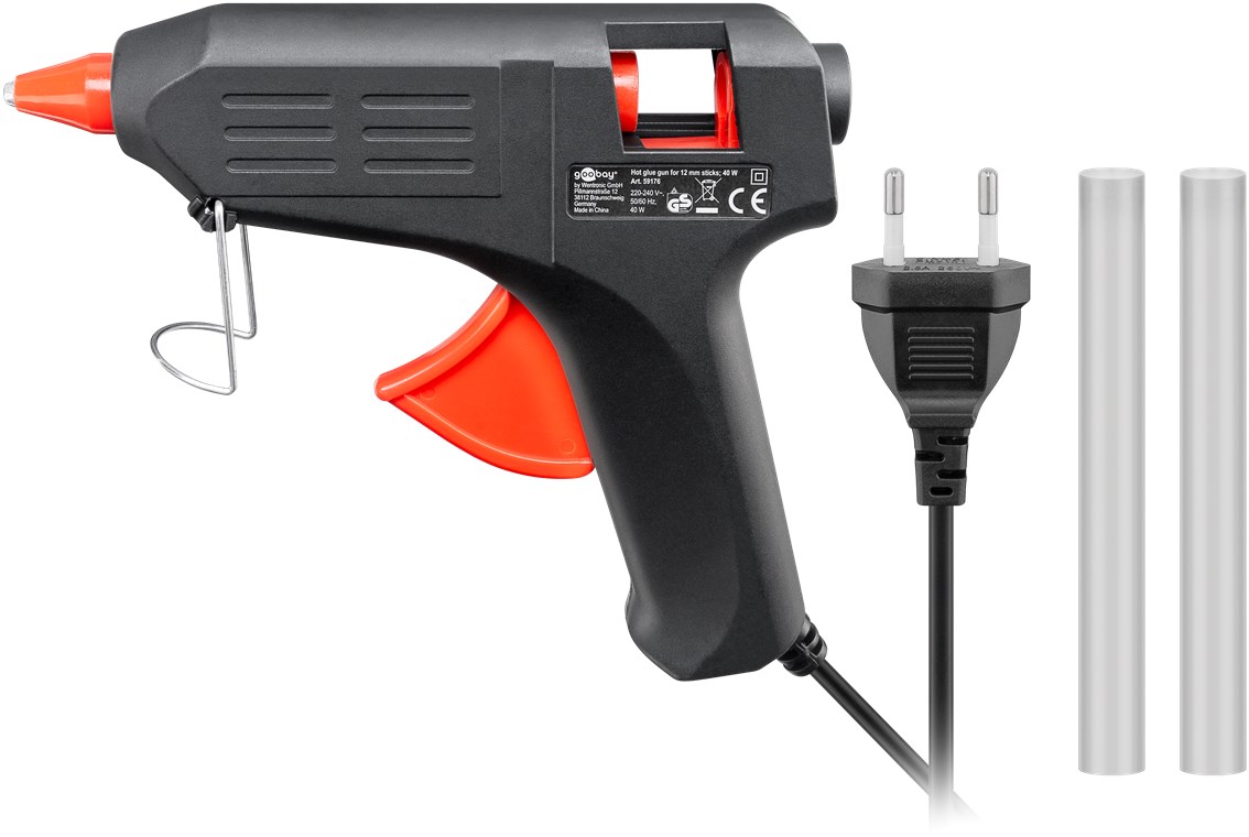 Hot Glue Gun for 11 - 12 mm Sticks, 20 W, Incl. 2 Glue Sticks