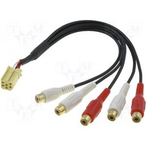 MINI iso-5RCA LINE OUT для подключения усилителя, сабвуфера, жёлтый штекер